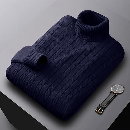 Gregory | Cable-Knit Turtleneck Jumper 7