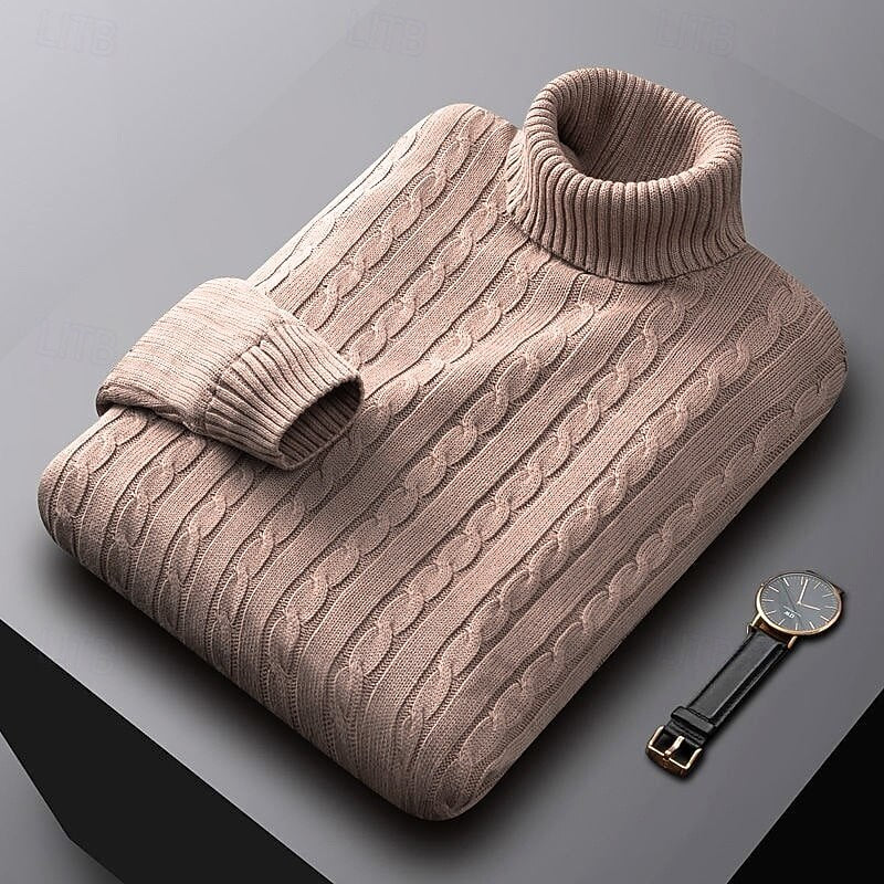 Gregory | Cable-Knit Turtleneck Jumper 8
