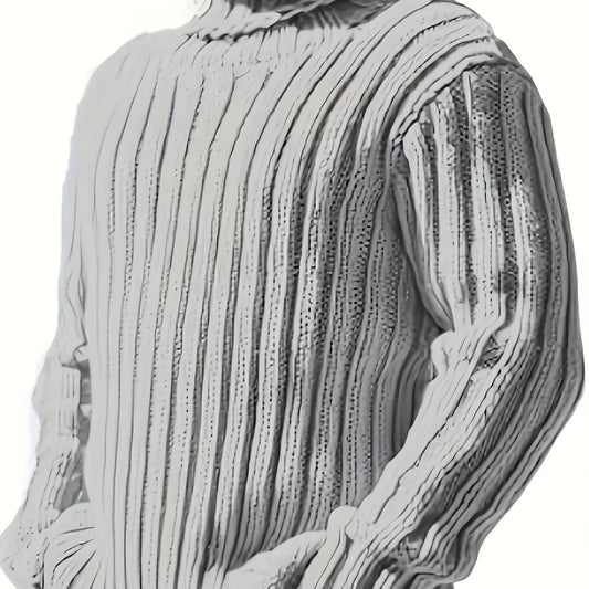 Grover | Textured Ribbed Pullover High Neck 0