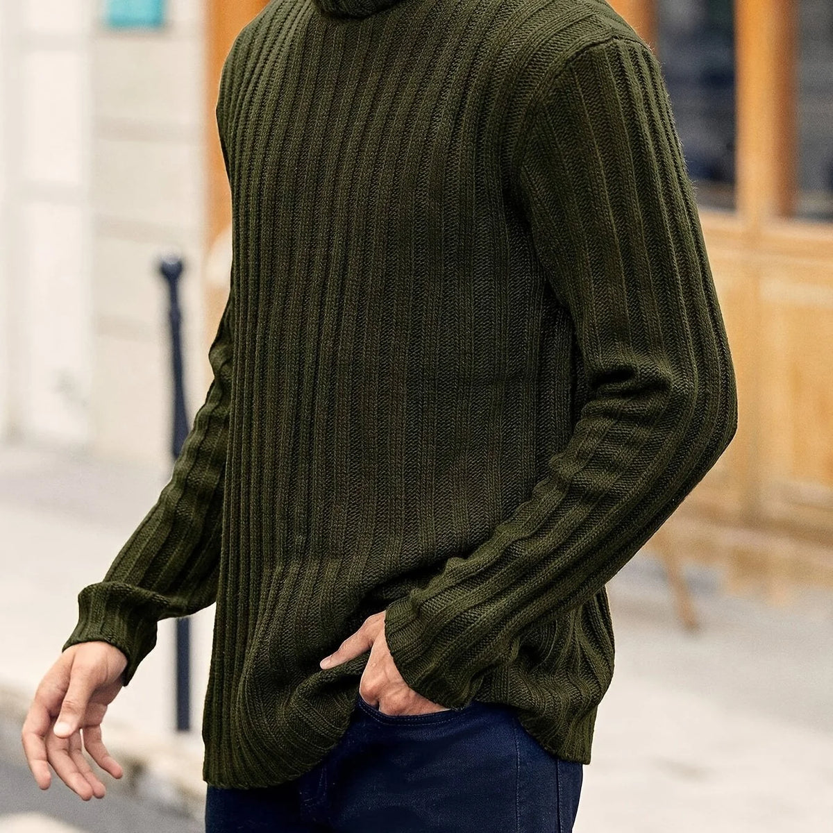 Grover | Textured Ribbed Pullover High Neck 10