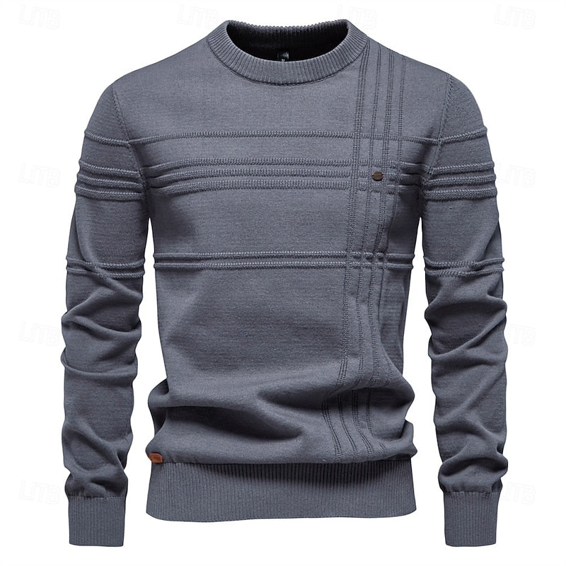 Hamish | Textured Crewneck Jumper for Men 0
