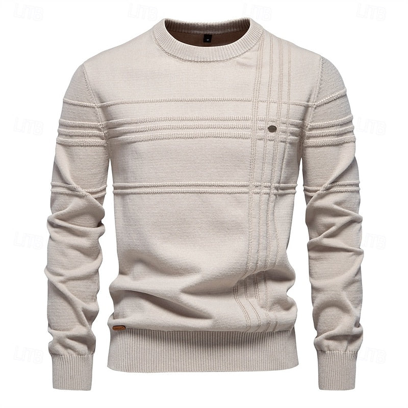 Hamish | Textured Crewneck Jumper for Men 1