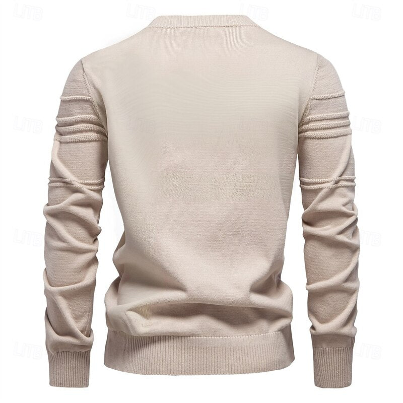 Hamish | Textured Crewneck Jumper for Men 2