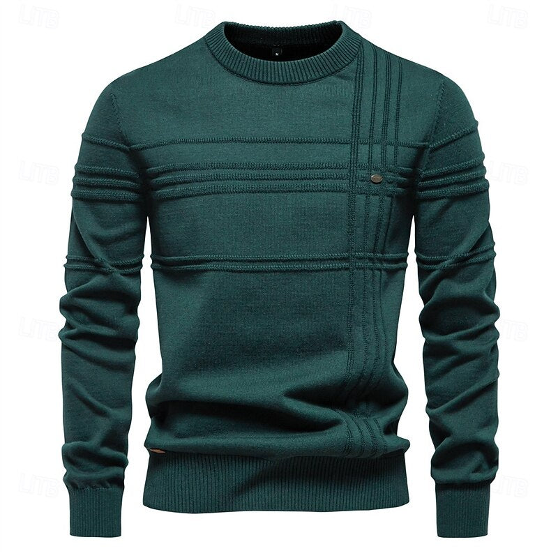 Hamish | Textured Crewneck Jumper for Men 6