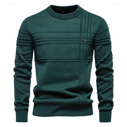Hamish | Textured Crewneck Jumper for Men 6