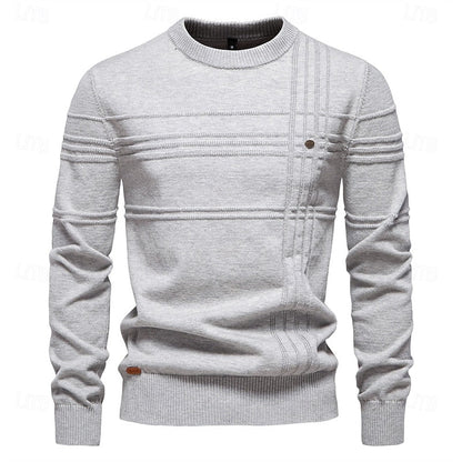 Hamish | Textured Crewneck Jumper for Men 8