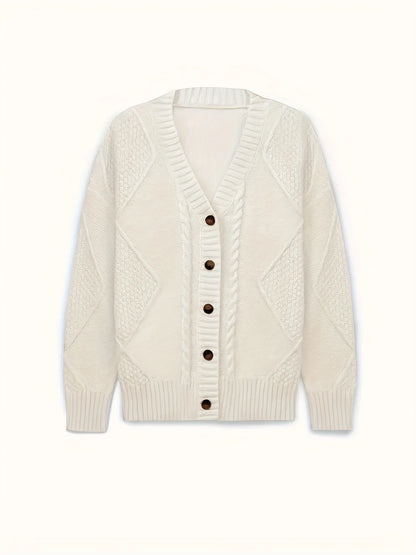 Harlow | Women's Cable-Knit Button Cardigan 7