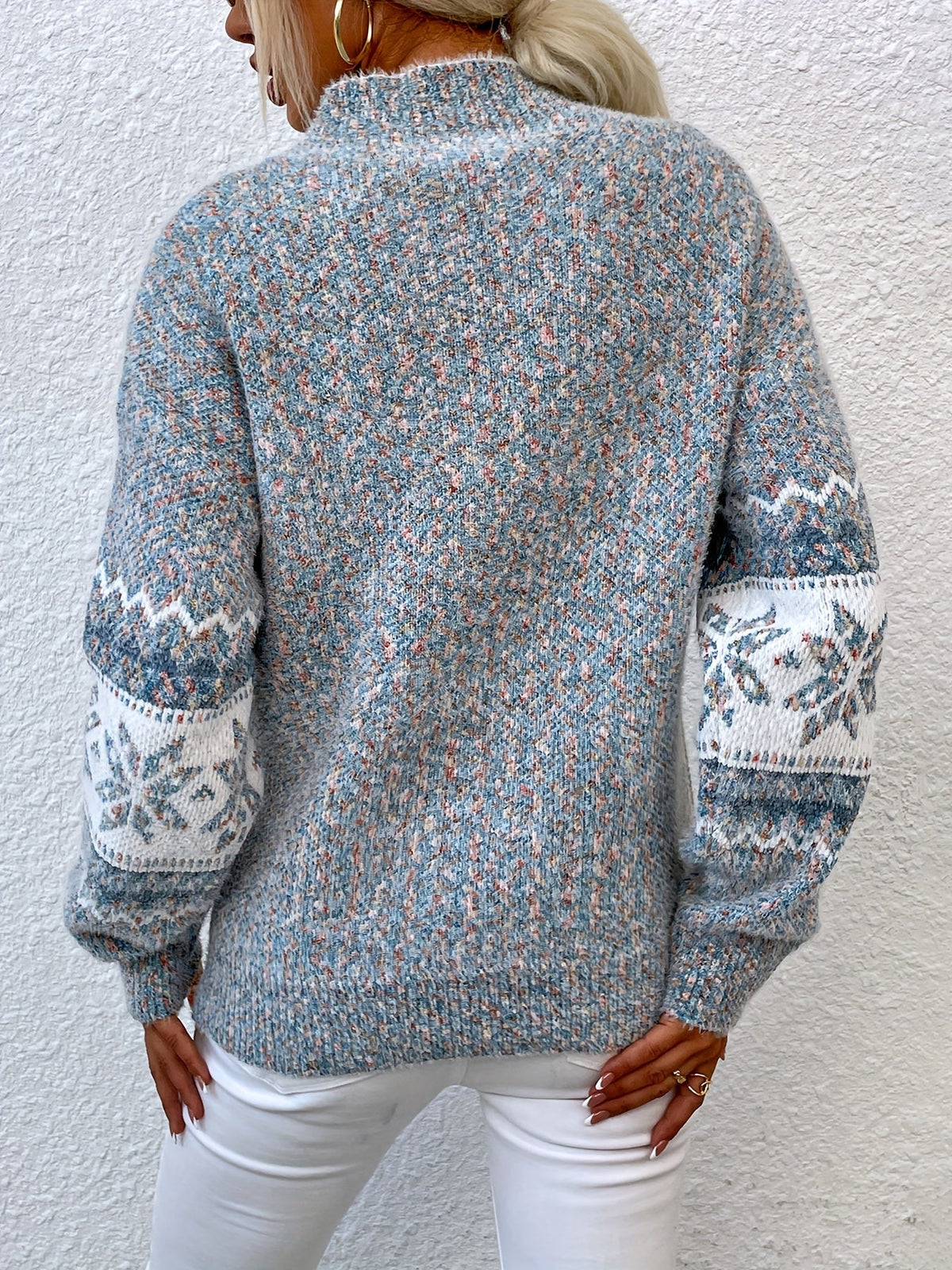 Heather | Cozy Snowflake Knit Sweater 1