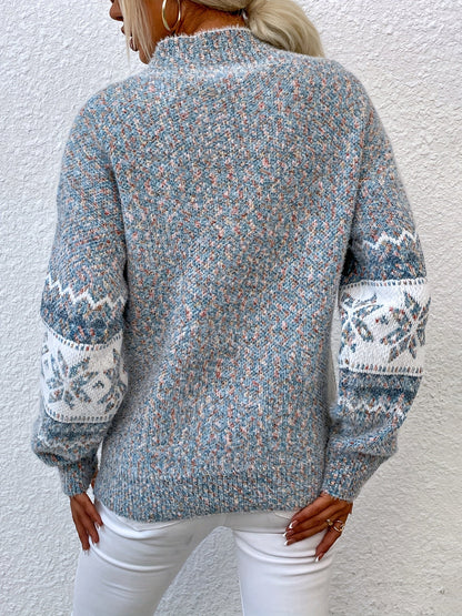 Heather | Cozy Snowflake Knit Sweater 1