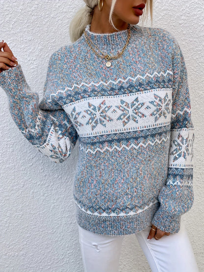 Heather | Cozy Snowflake Knit Sweater 4