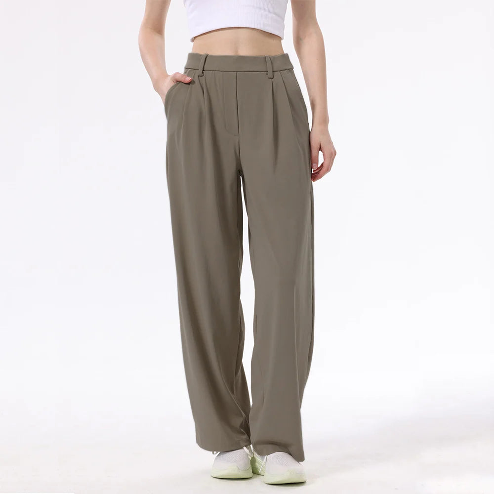 High-Waisted Black Wide Leg Trousers | Women's Palazzo Pants 0