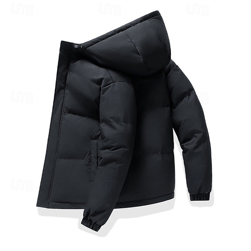 Insulated Hooded Puffer Jacket | Men's Cold Weather Coat 3