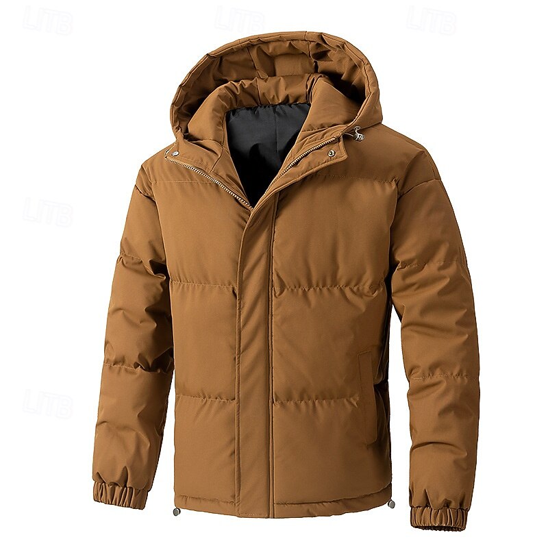 Insulated Hooded Puffer Jacket | Men's Cold Weather Coat 8