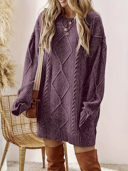 Iris | Long Sleeve Knitted Jumper Dress Cozy Fit 1