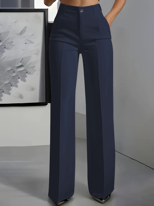 Isabella | Women's High Waist Wide Leg Pants with Front Pleats 0