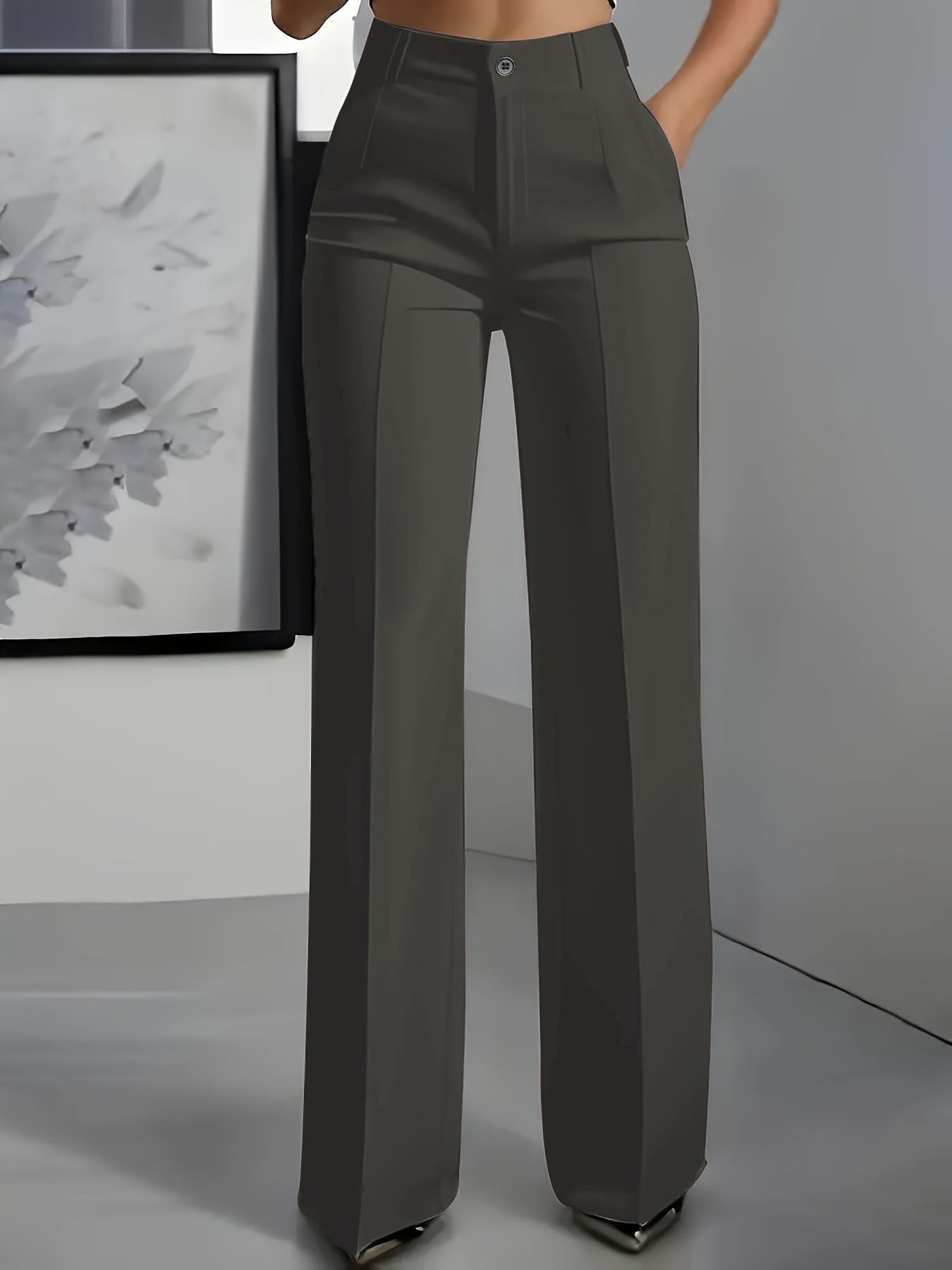 Isabella | Women's High Waist Wide Leg Pants with Front Pleats 2
