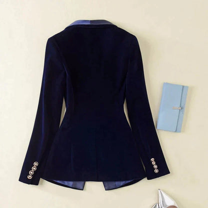 Isabelle | Velvet Blazer with Satin Lapels 3