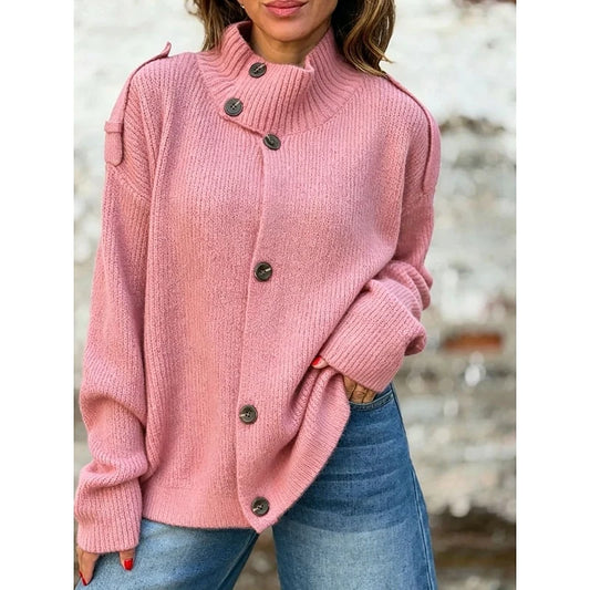 Isla | Cardigan Sweater for Women with Stand Collar 0