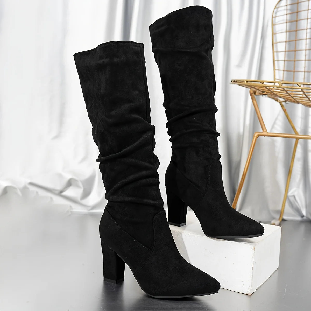 Isolde | Black Knee High Boots for Women 0