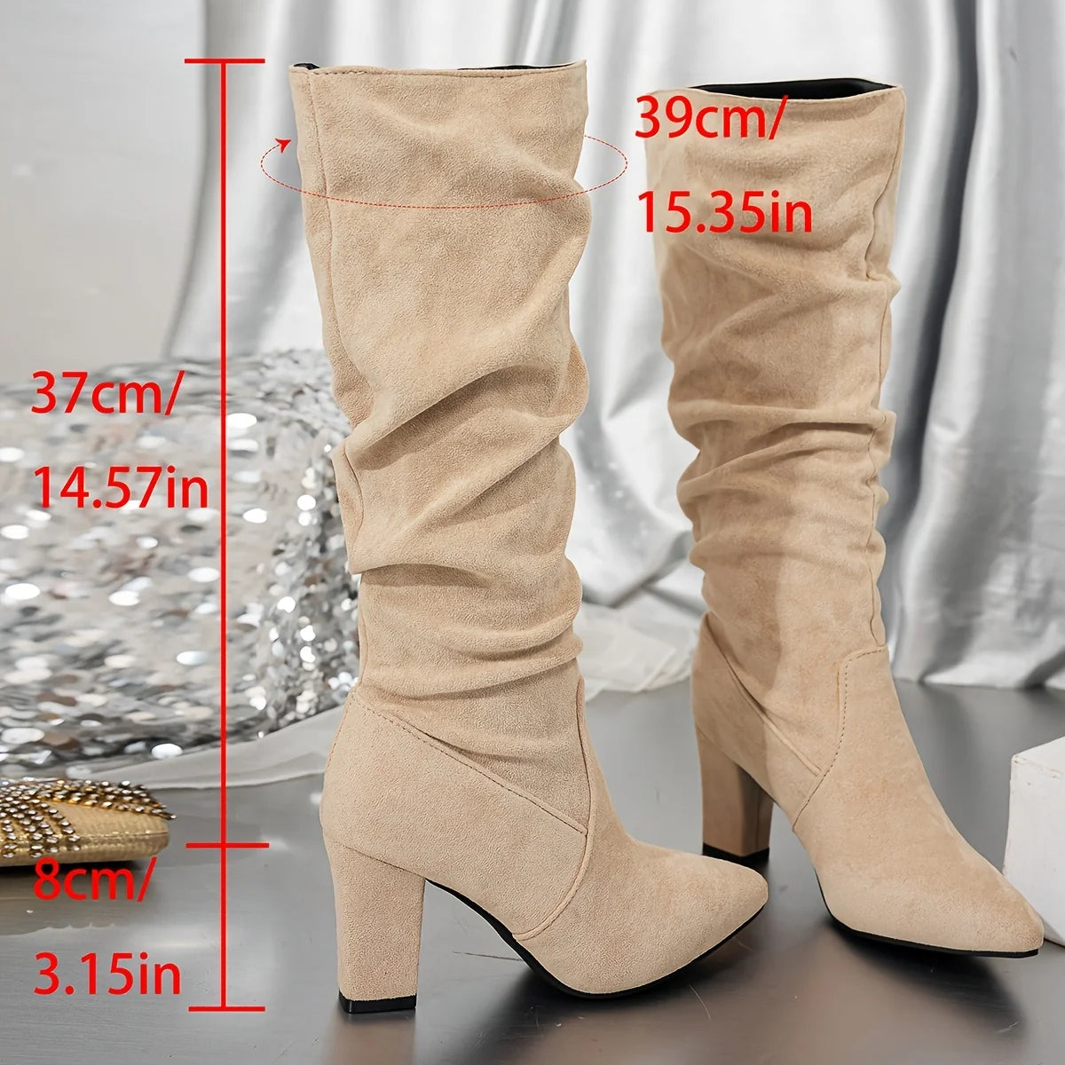 Isolde | Black Knee High Boots for Women 4