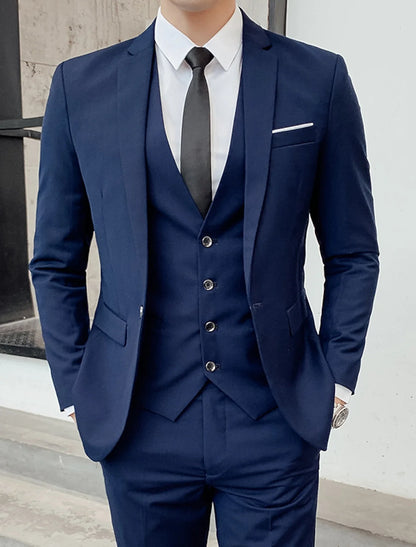 Kane | Men's Single-Breasted Two-Button Three-Piece Suit 3