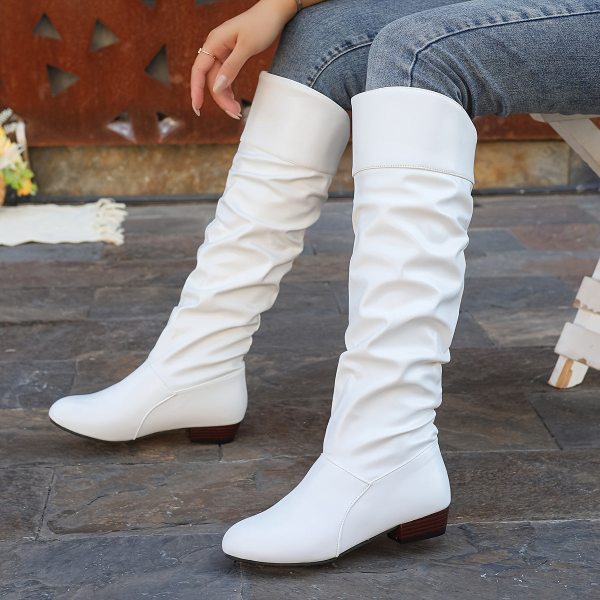 Knee High Boots for Women | Slouched Long Boots 4