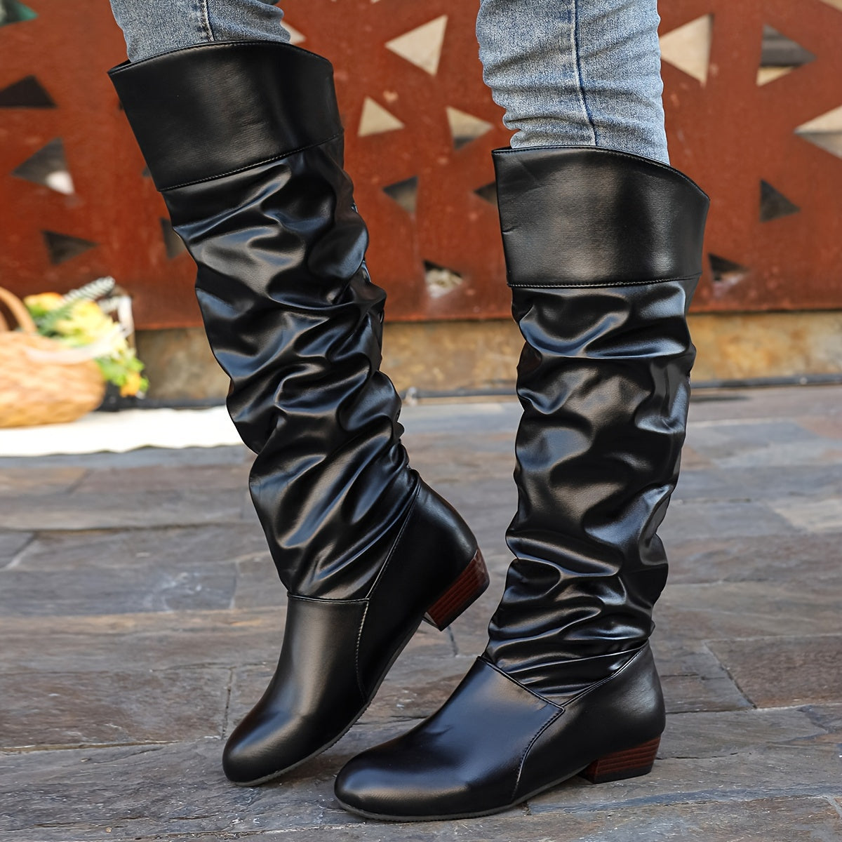 Knee High Boots for Women | Slouched Long Boots 6
