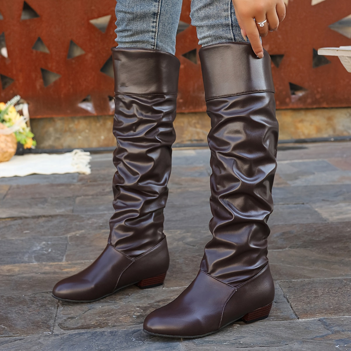 Knee High Boots for Women | Slouched Long Boots 8