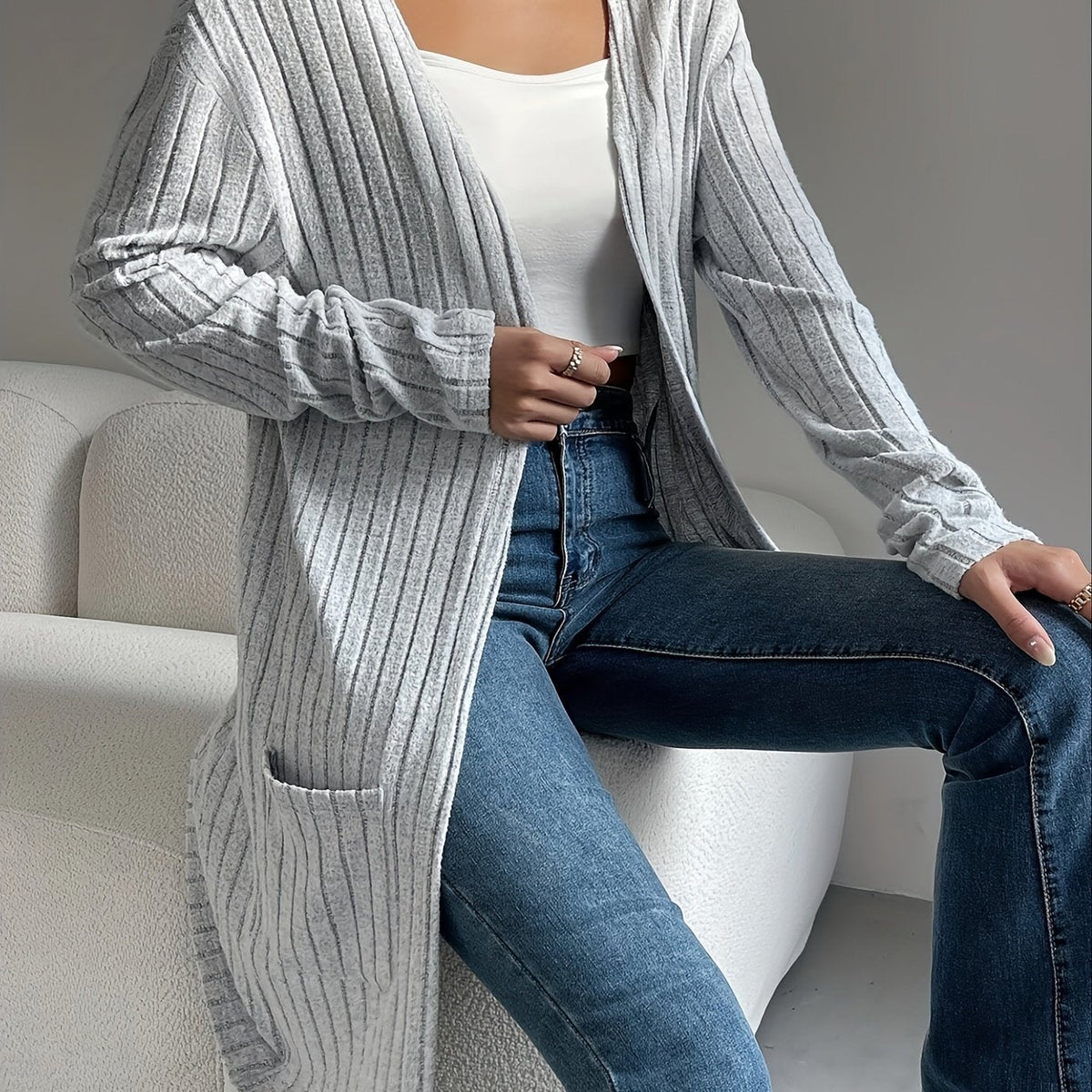 Lenora | Women's Long Cardigan Sweater with Pockets 0