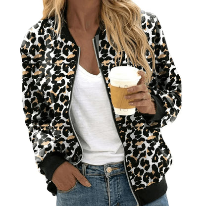 Leopard Print Bomber Jacket | Women's Stylish Coat 2
