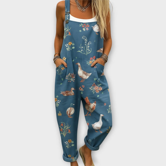 Letitia | Women's Retro Floral Print Jumpsuit 0