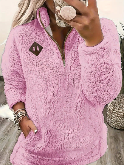 Lorraine | Women's Half Zip Sweatshirt Cozy Pullover 3