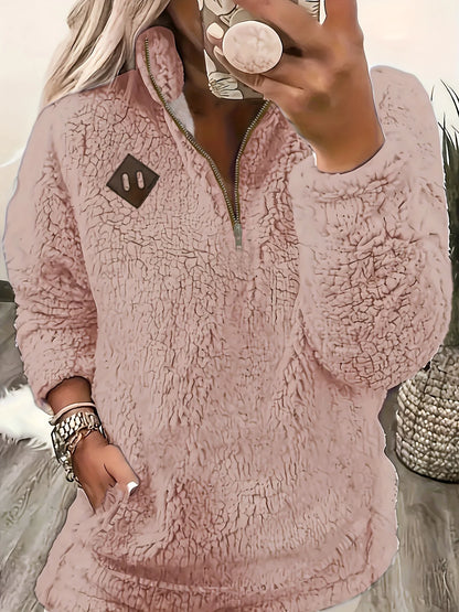 Lorraine | Women's Half Zip Sweatshirt Cozy Pullover 6
