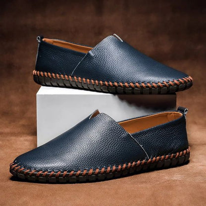 Malachy | Men's Pebbled-Grain Leather Loafers 0