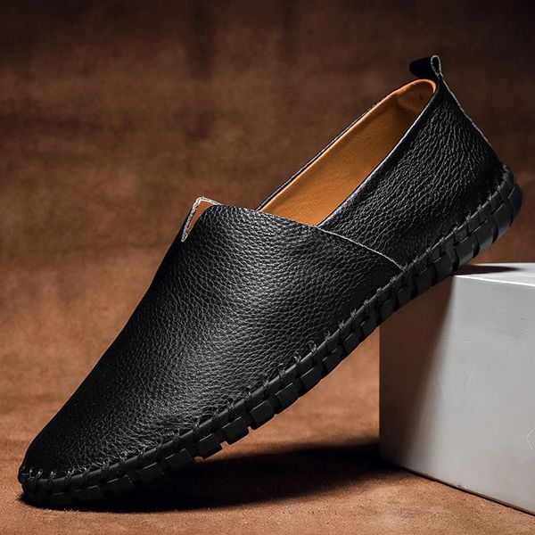 Malachy | Men's Pebbled-Grain Leather Loafers 3