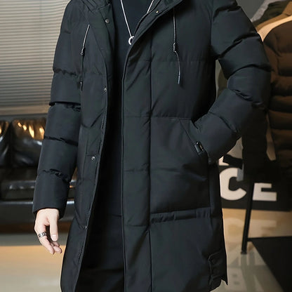 Marcus | Hooded Long Puffer Coat with Padded Insulation 0