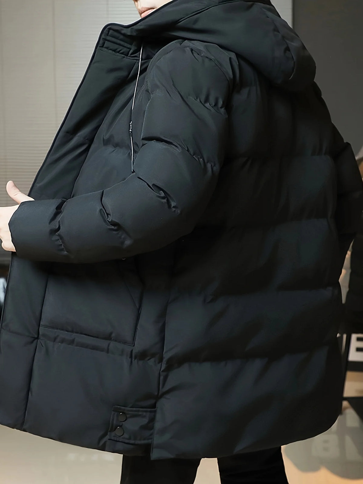 Marcus | Hooded Long Puffer Coat with Padded Insulation 1