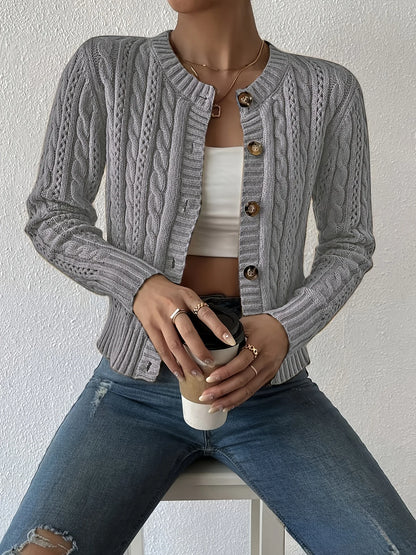 Maren | Textured Cable-Knit Cardigan 1