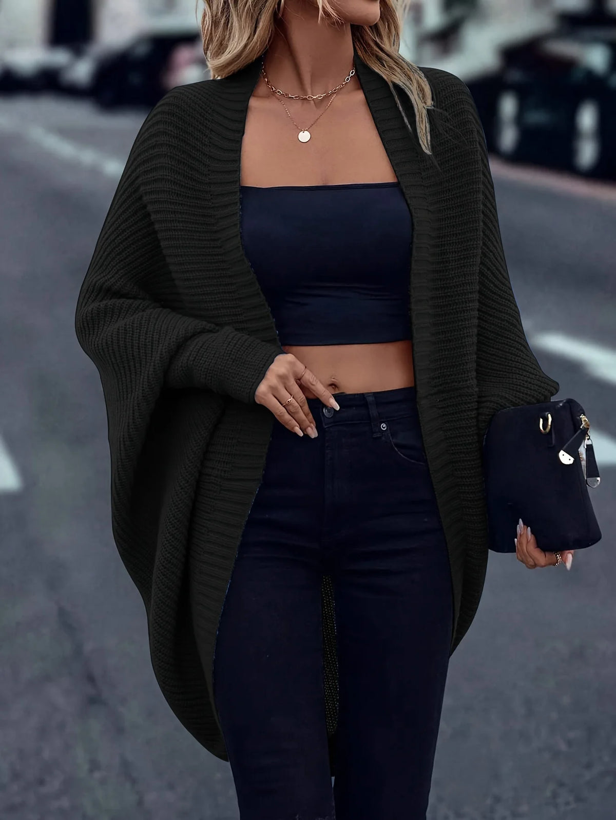 Marguerite | Women's Mid-Length Cocoon Cardigan Sweater 1