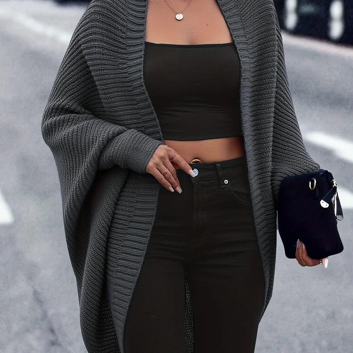 Marguerite | Women's Mid-Length Cocoon Cardigan Sweater 4