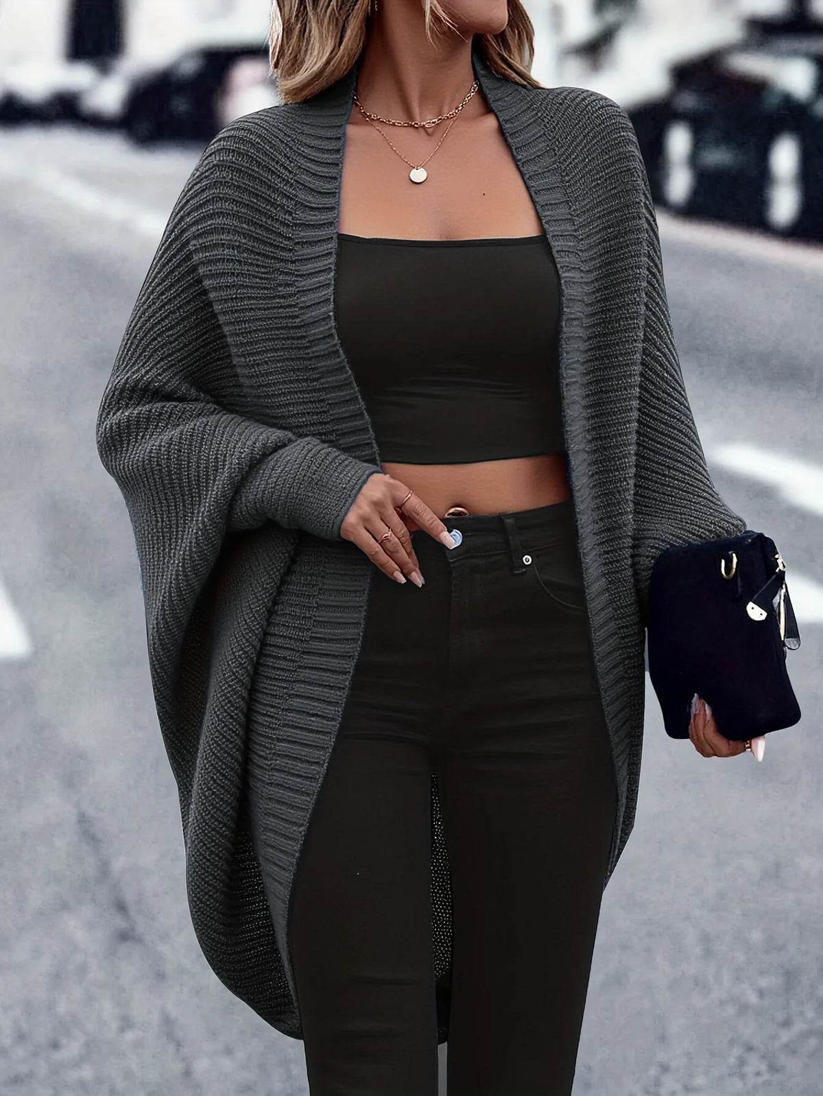 Marguerite | Women's Mid-Length Cocoon Cardigan Sweater 5