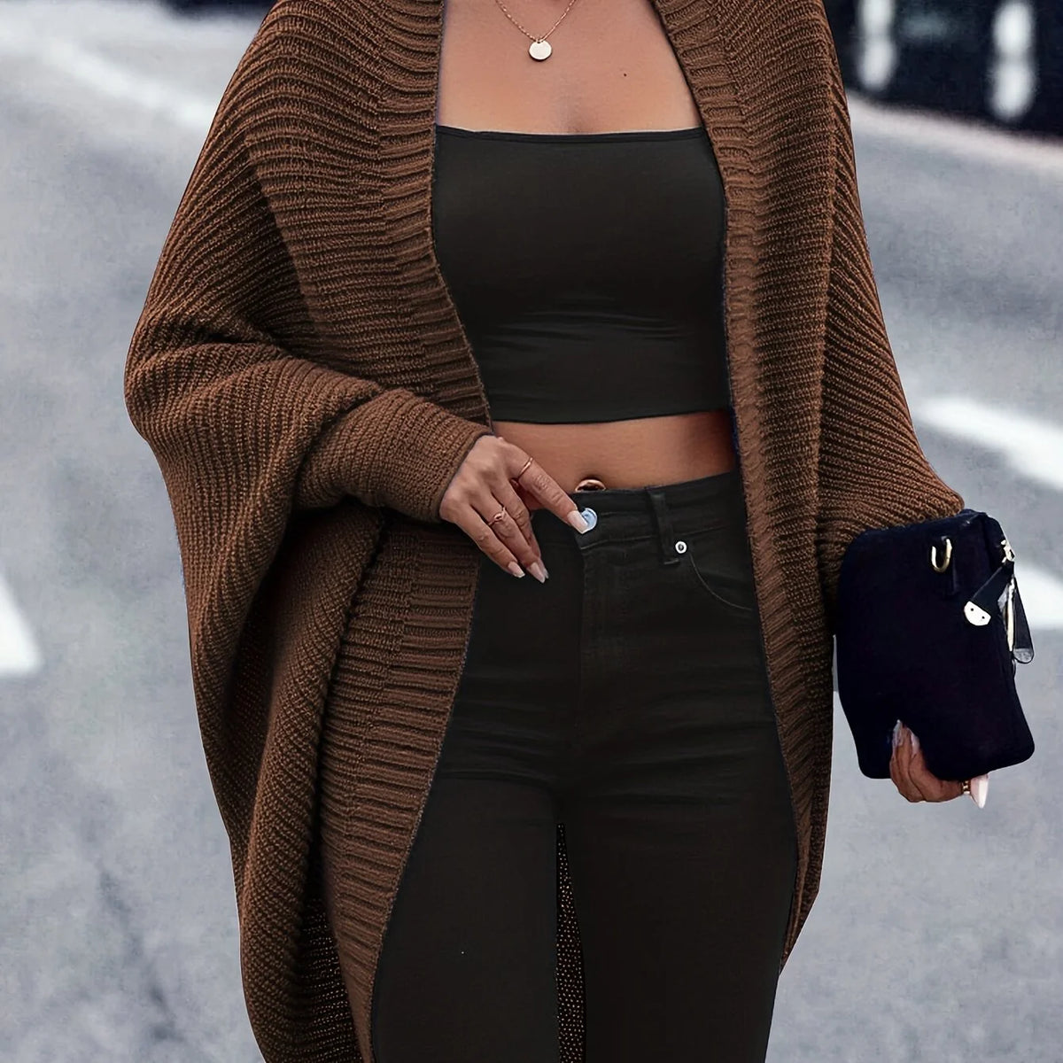 Marguerite | Women's Mid-Length Cocoon Cardigan Sweater 9