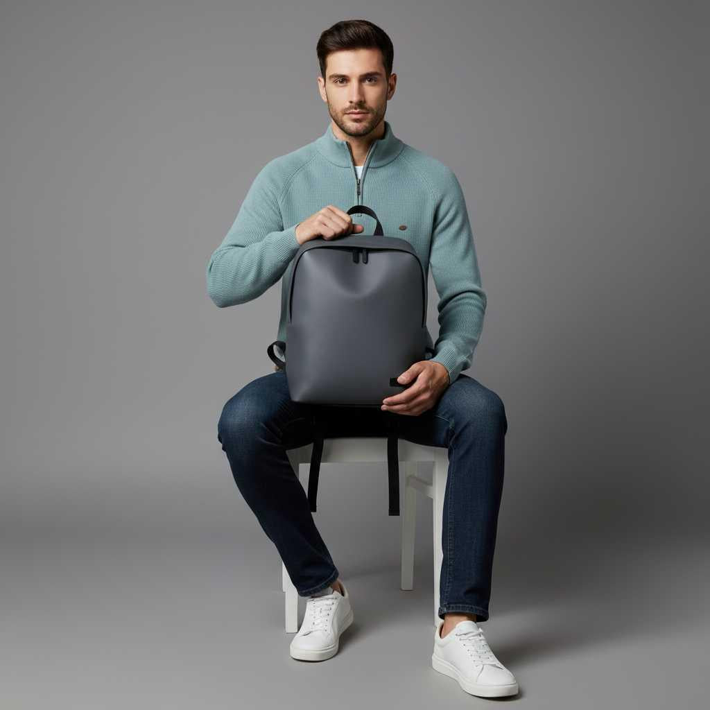 Men's Black Half-Zip Jumper | Slim Fit Knitwear