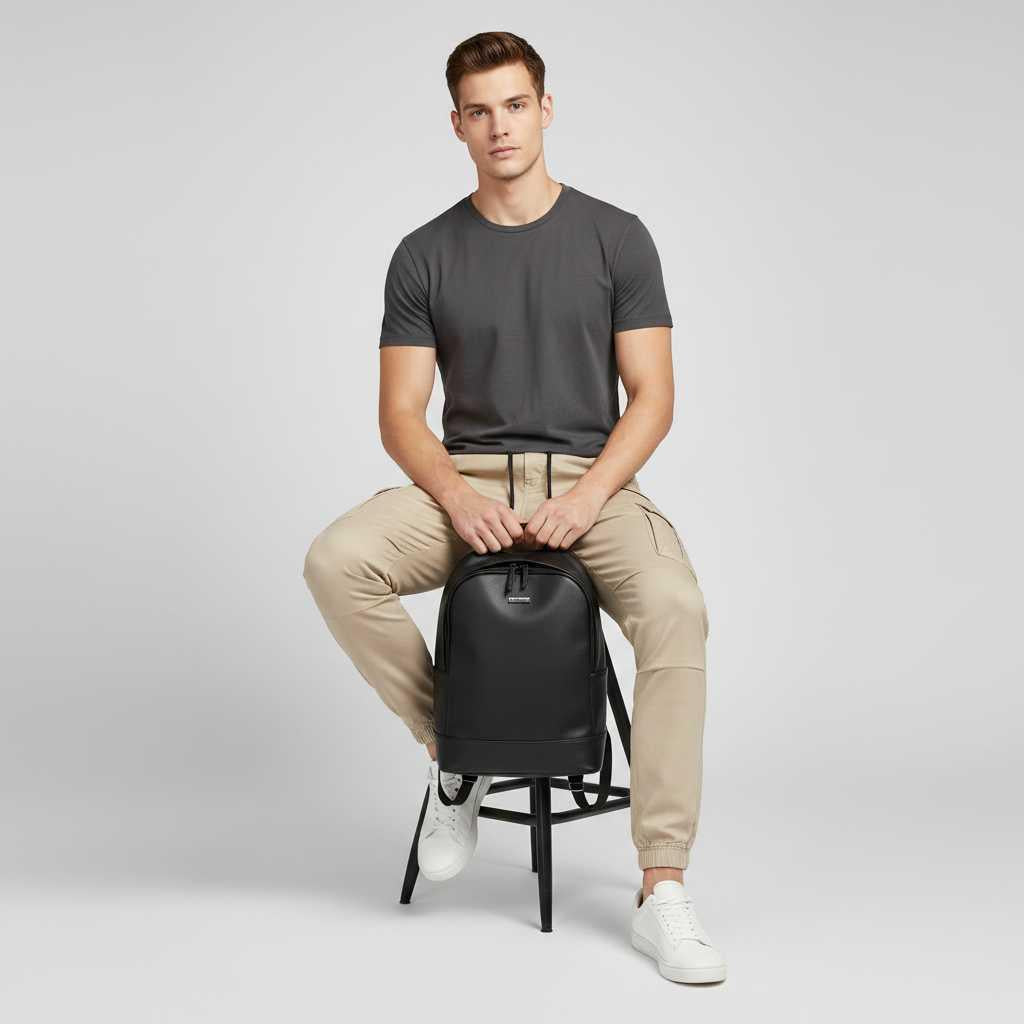 Men's Tactical Cargo Pants | Black Multi-Pocket Trousers