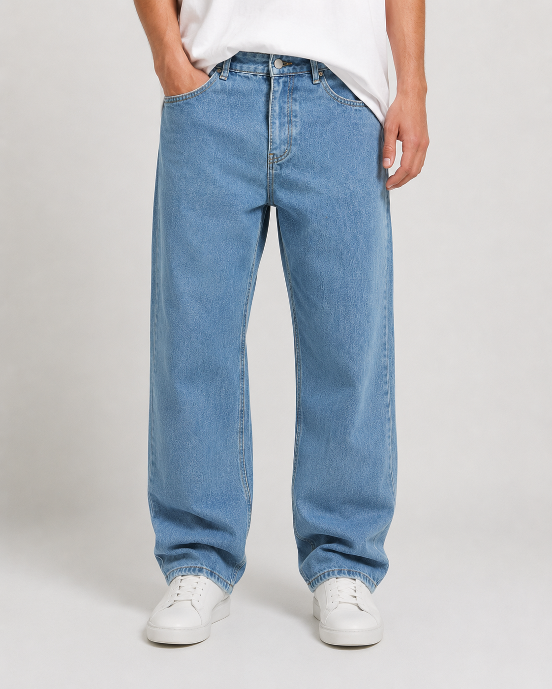 Men's Baggy Denim Jeans Casual Fit 5