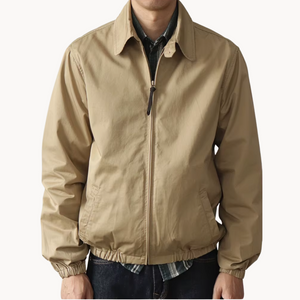 Men's Boxy Zip-Up Jacket | Lightweight Casual Outerwear 0