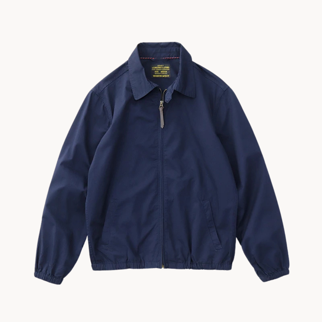 Men's Boxy Zip-Up Jacket | Lightweight Casual Outerwear 4