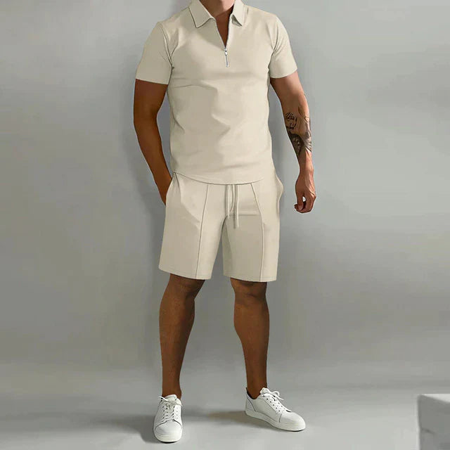 Men's Breathable Polo Shirt Set | Casual Summer Outfit 0