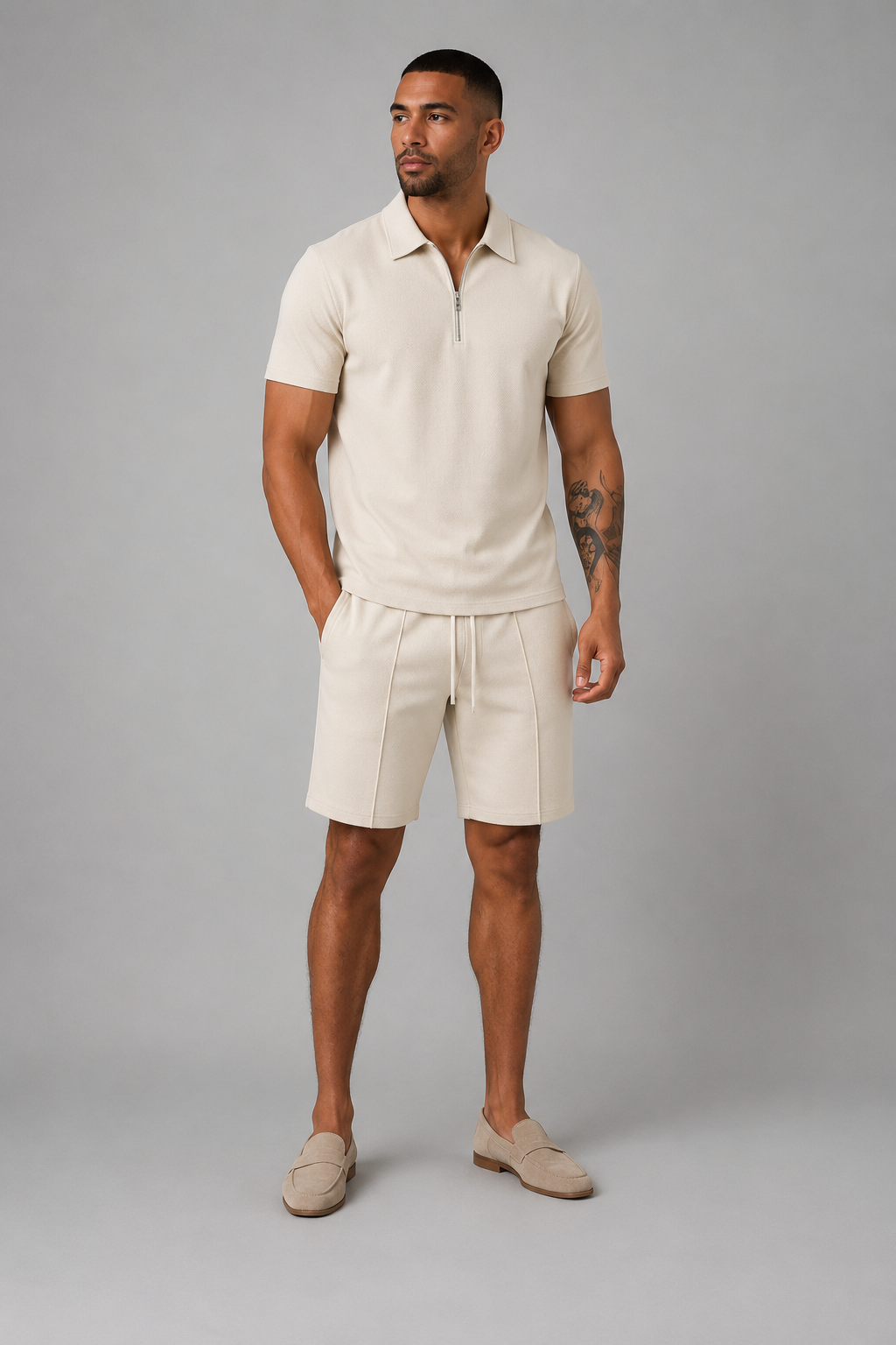 Men's Breathable Polo Shirt Set | Casual Summer Outfit 1