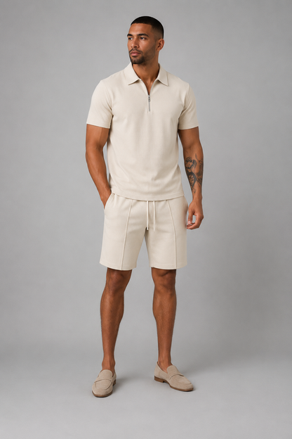 Men's Breathable Polo Shirt Set | Casual Summer Outfit 1